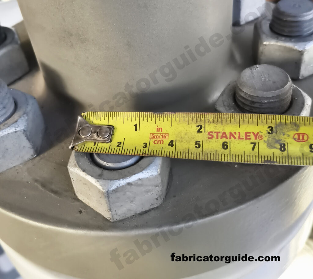 How to find Piping flange bolt spanner size  