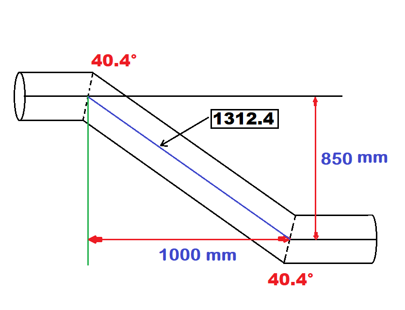 Offset Pipe fitting degree calculation Formula | Travel pipe length calculation formula