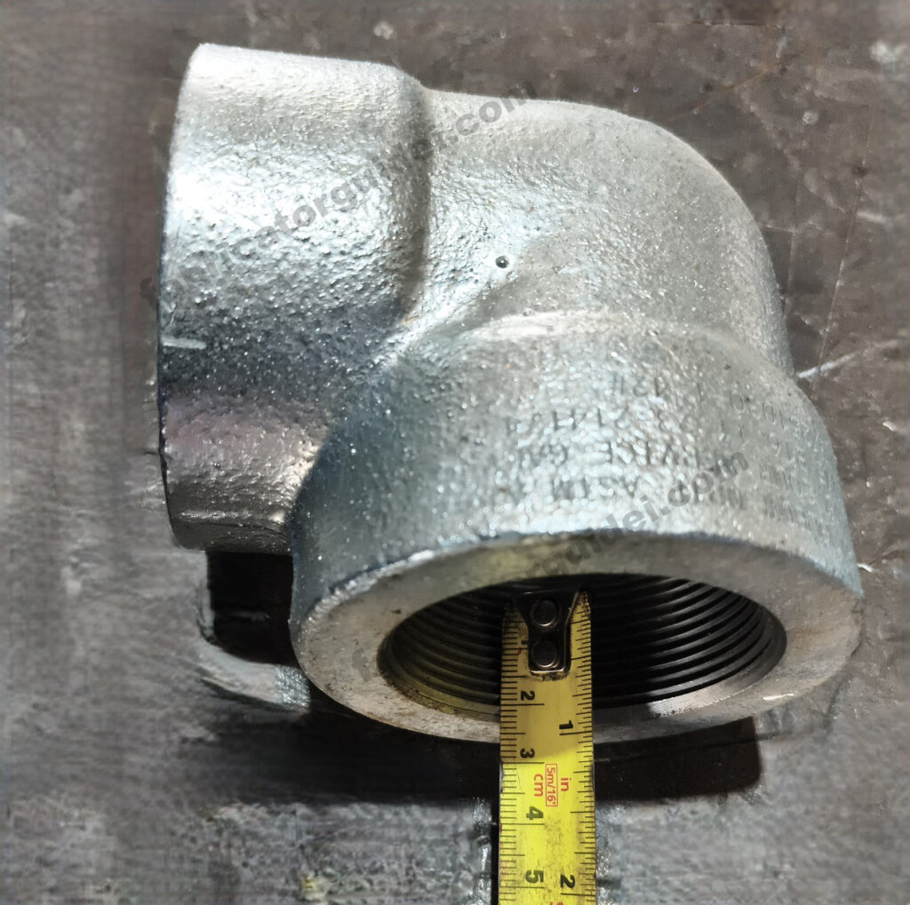 galvanized elbow threaded dimensions chart