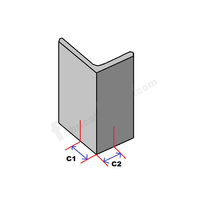 steel Equal Angle CG center