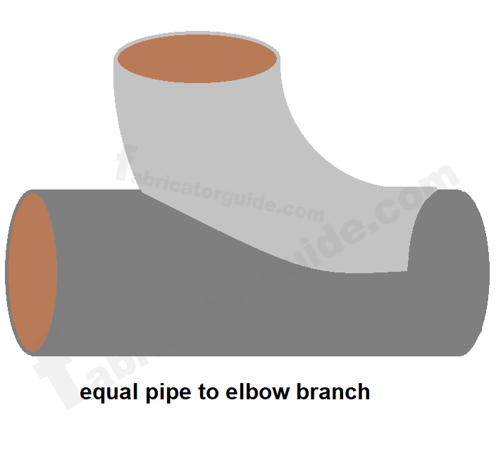 equal pipe to elbow branch