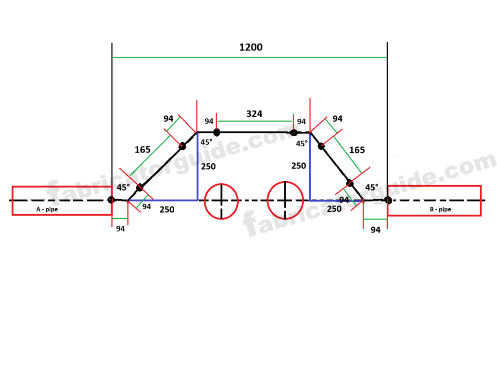 how to calculation pipe length in offset rolling pipe