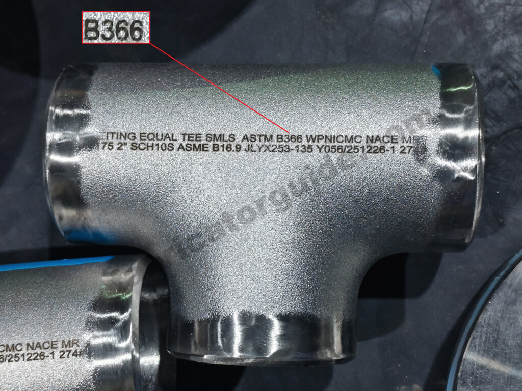 Inconel metal Equal TEE code B366
