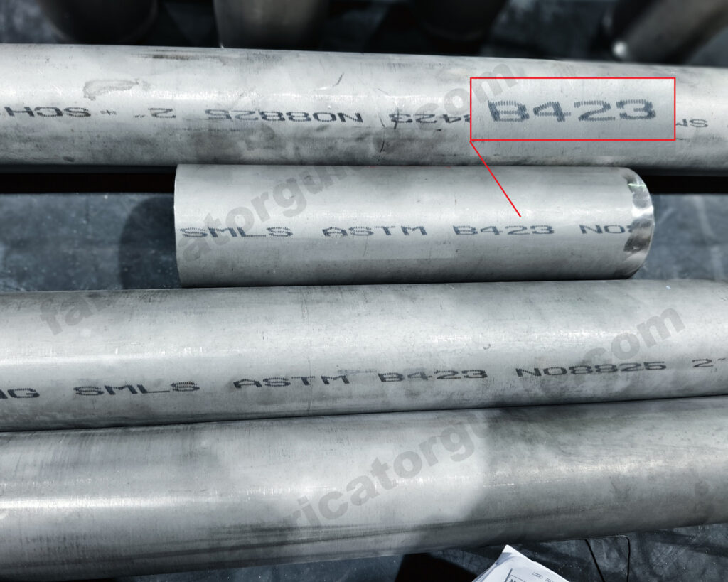 Inconel metal pipe code  B423