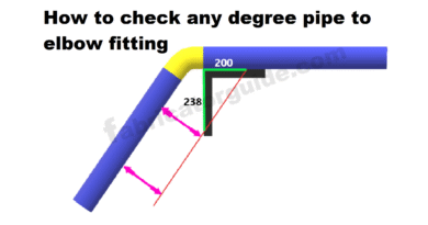 Elbow to pipe degree fitting check