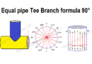 Equal pipe Tee Branch formula 90° | Equal diameter pipe saddle tee formula