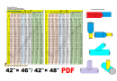 pipe branch and elbow dummy PDF chart | 42″× 46″/ 42″× 48″