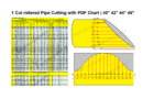 1 Cut mitered Pipe Cutting with PDF Chart | 40″ 42″ 44″ 46″ | 60° 45° 30° 22.5° 15°