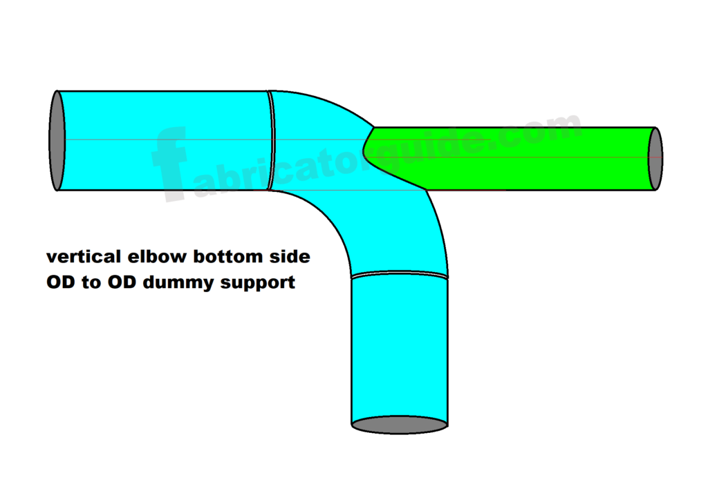 Vertical elbow bottom side dummy support 12"×14" 12"×16" 12"×18" 12"×