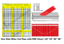 One Side Miter Cut Pipe with PDF Chart | 32″ 34″ 36″ 38″  