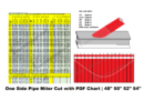 One Side Pipe Miter Cut with PDF Chart | 48″ 50″ 52″ 54″