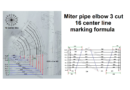 Miter pipe elbow 3 cut 16 center line marking formula | How to calculate 16 center line miter band elbow