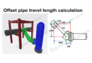 Offset pipe travel length calculation | offset pipe fitting degree calculation