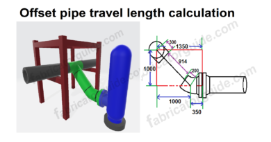 Offset pipe travel length calculation | offset pipe fitting degree calculation