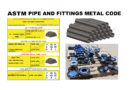 ASTM pipe and fittings metal code | CS, LTCS, SS, DSS, Alloy, Inconel metals