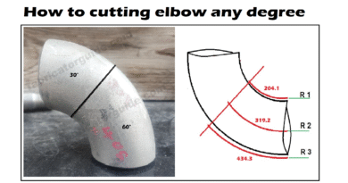 How to cutting elbow any degree | Elbow 60 degree cutting formula